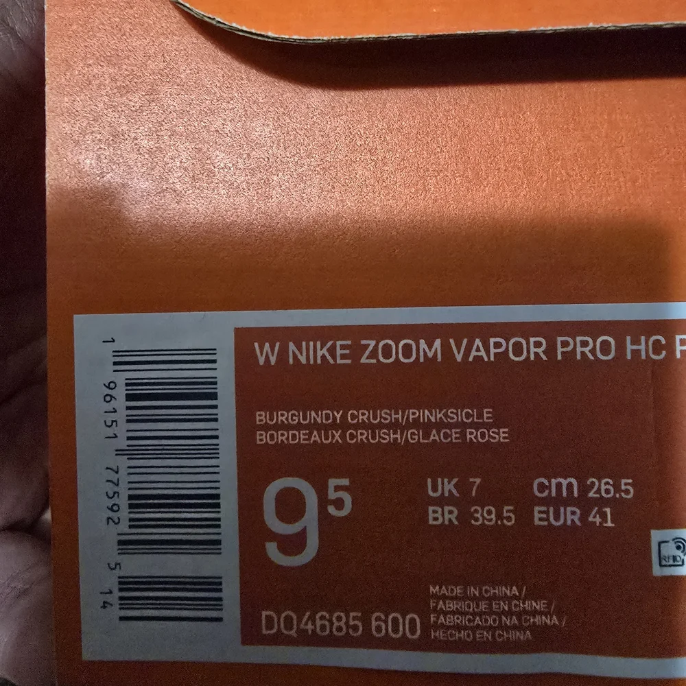 Nike Court Zoom Vapor Pro Premium: Burgundy Crush/ Pinksicle - Picture 7 of 8